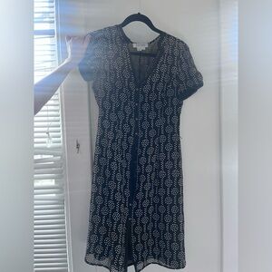 Kay Unger Black and White Midi Dress